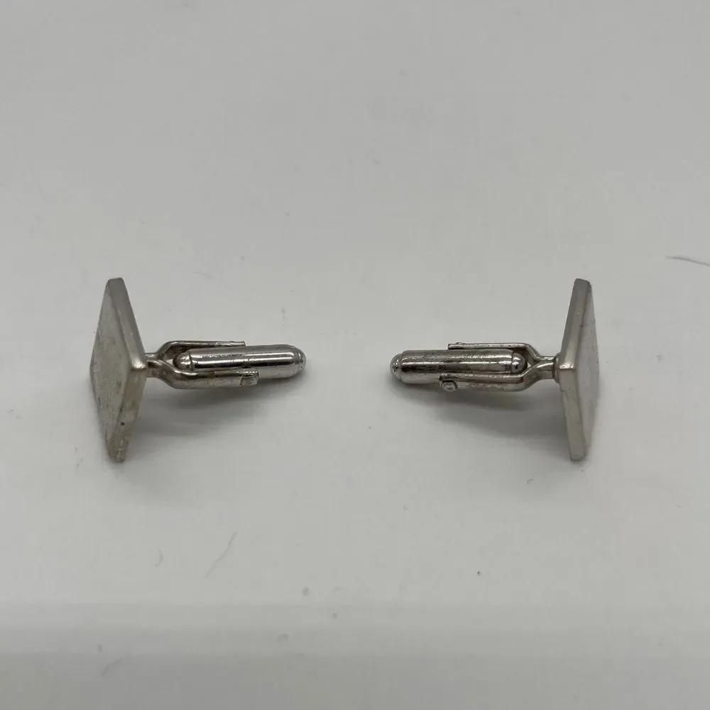 Cuff Links Square in Silver Tone